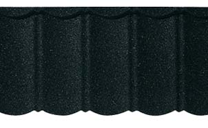 Композитная черепица рядовая Decra Classic Черный Бриллиант